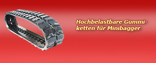 Gummiketten für Minibagger